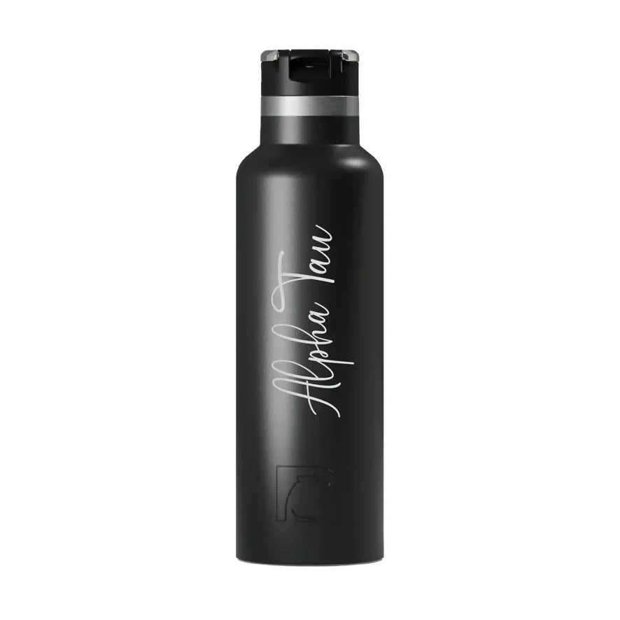 Alpha Sigma Tau RTIC 20 oz Ceramic Lined Water Bottle Tumbler - Script