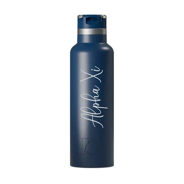 Alpha Xi Delta RTIC 20 oz Ceramic Lined Water Bottle Tumbler - Script
