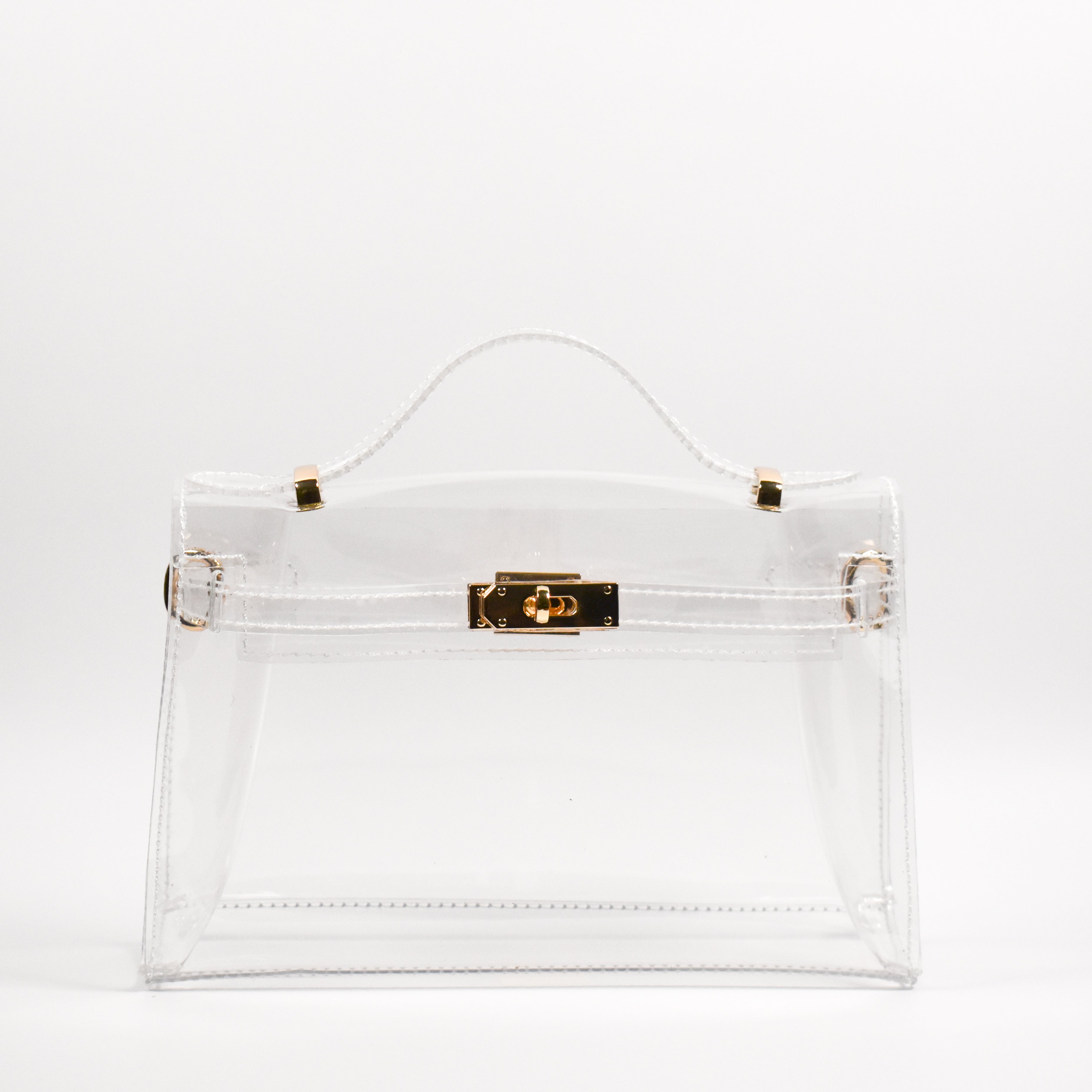 The Mini Andrea Clear Top Handle Bag