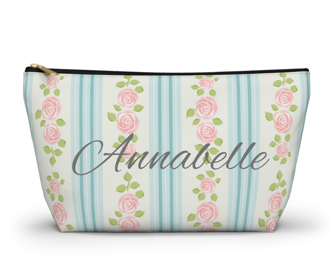 Customizable: Floral Accessory Pouch | Makeup Bag, Travel Organizer, Gift for Her, Wedding Favors, Small Storage, Toiletry Bag