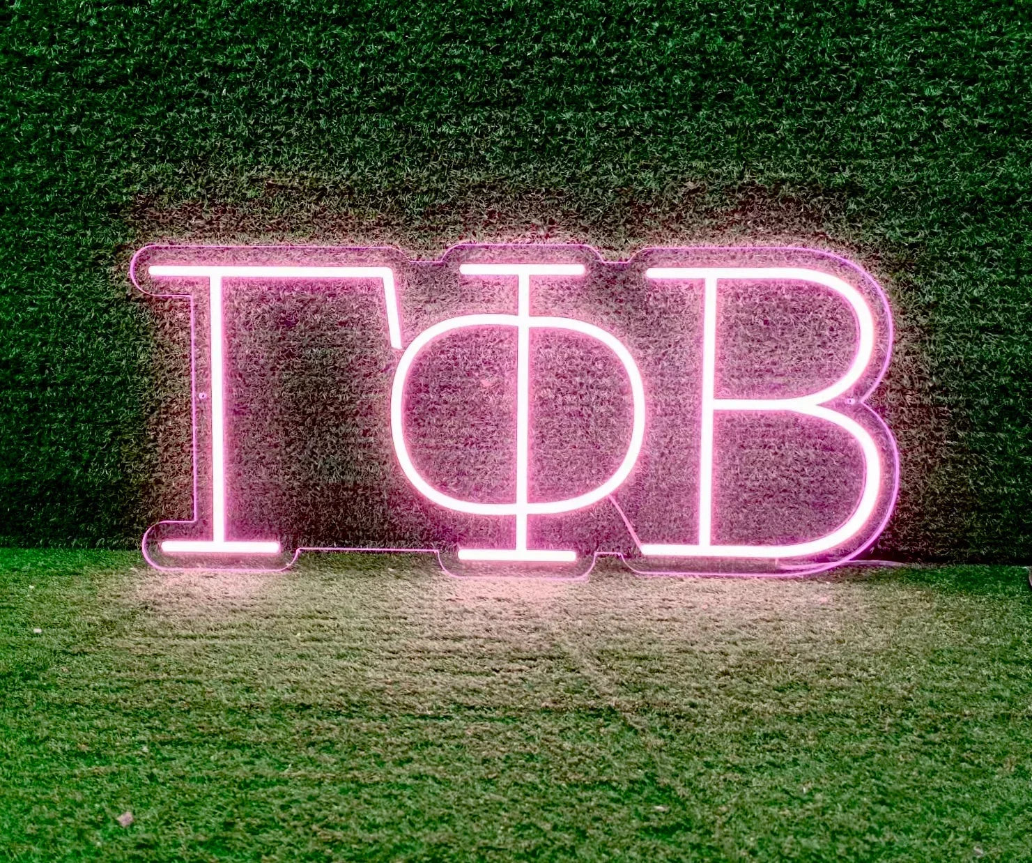 Gamma Phi Beta Greek Letters LED Neon Sign w/ Dimmer