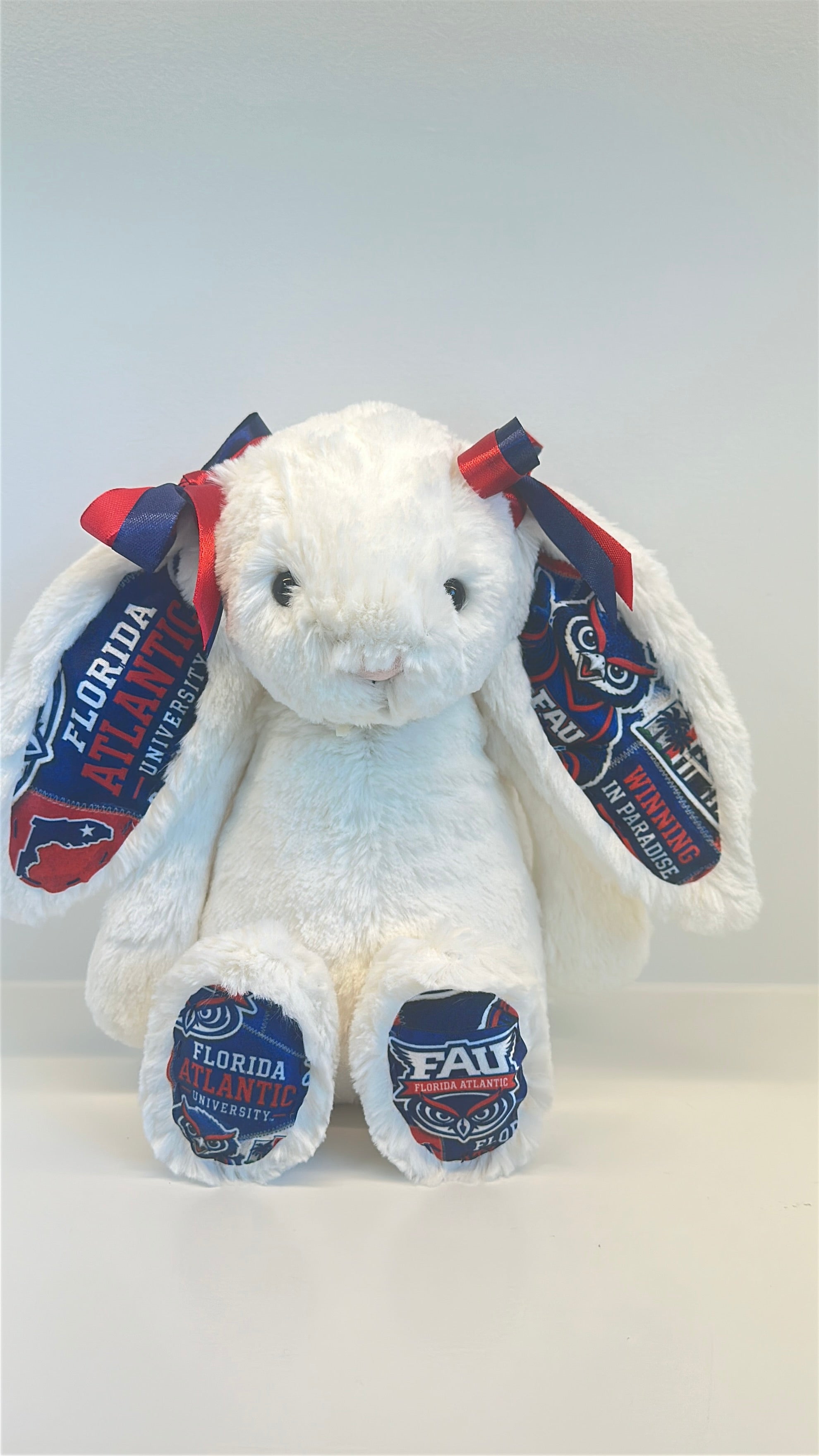 Florida Atlantic University (FAU) Custom College Jellycat Bashful Bunny