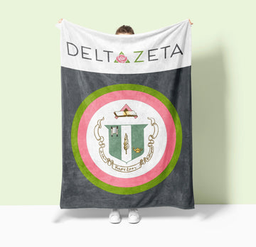 Delta Zeta XL 60x80 Sherpa Throw Blanket - Bullseye