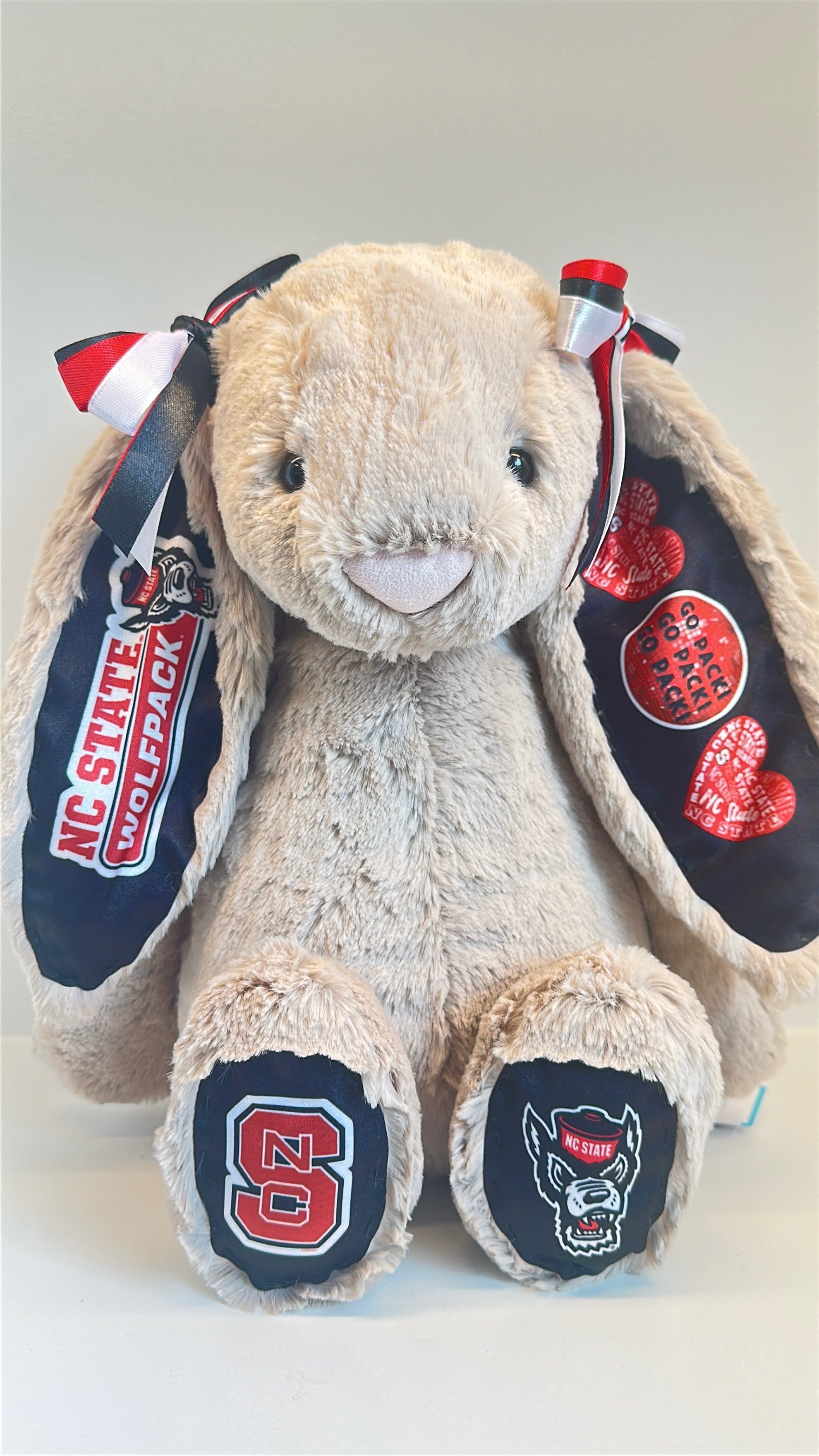 North Carolina State (NC State) Custom College Jellycat Bashful Bunny