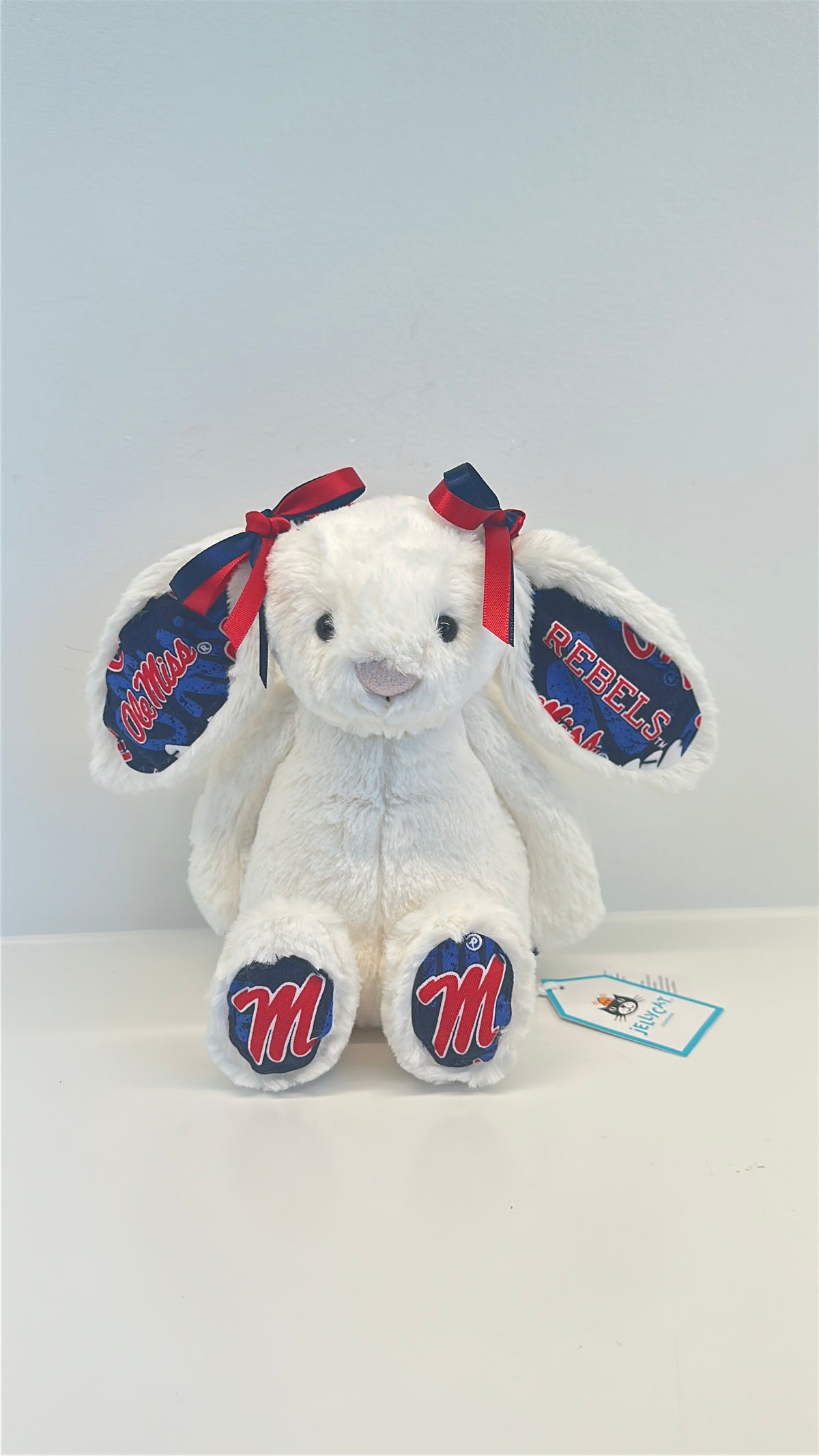 University of Mississippi (Ole Miss) Custom College Jellycat Bashful Bunny