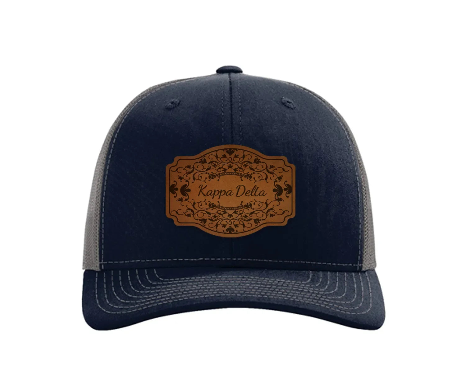 Kappa Delta Richardson 112 Leatherette Patch Trucker Hat - Scroll