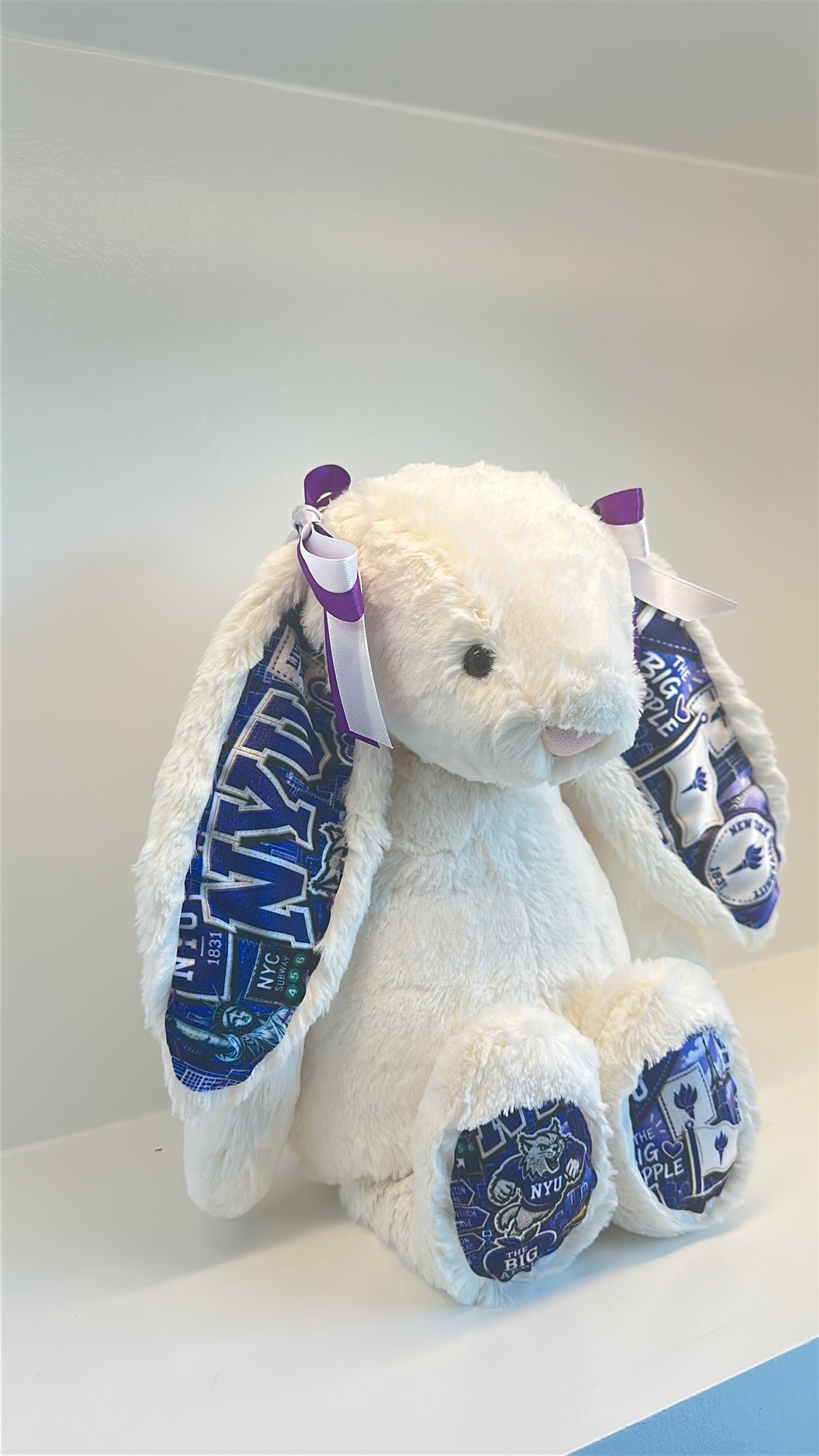New York University (NYU) Fully Custom College Jellycat Bunny