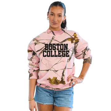 Boston College Camo Mock Neck Sweatshirt