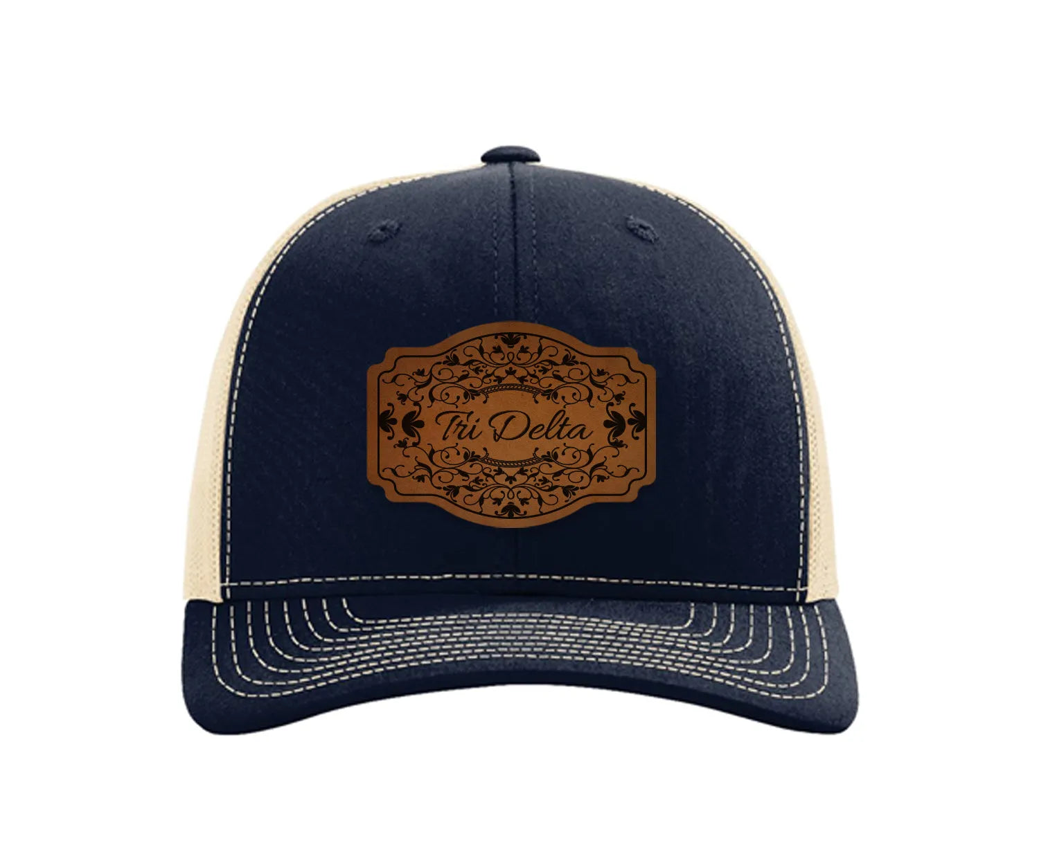 Tri Delta Richardson 112 Leatherette Patch Trucker Hat - Scroll