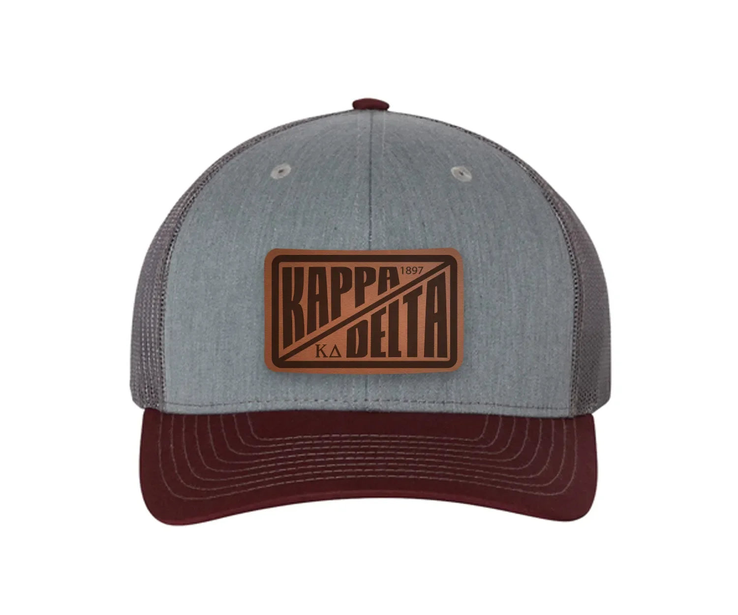 Kappa Delta Richardson 112 Leatherette Patch Trucker Hat - Divide