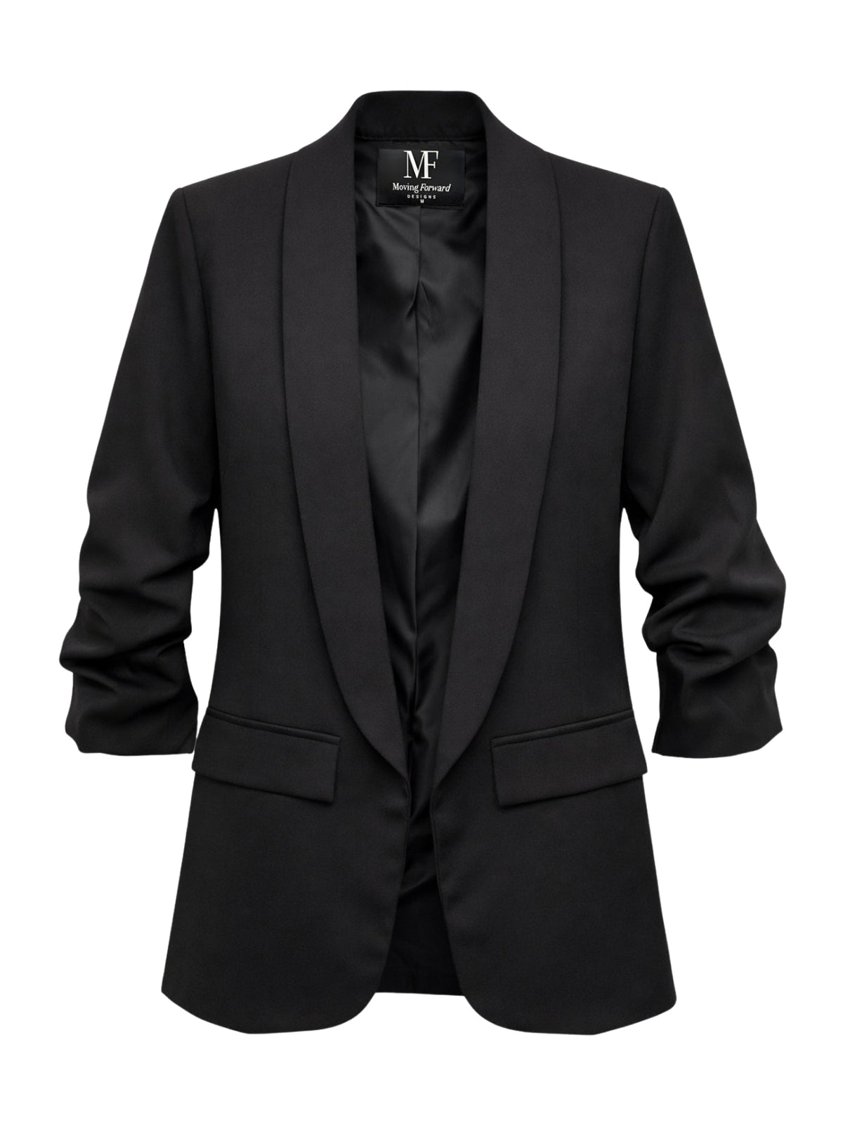Ohio State Script Black Ruched Sleeve Blazer
