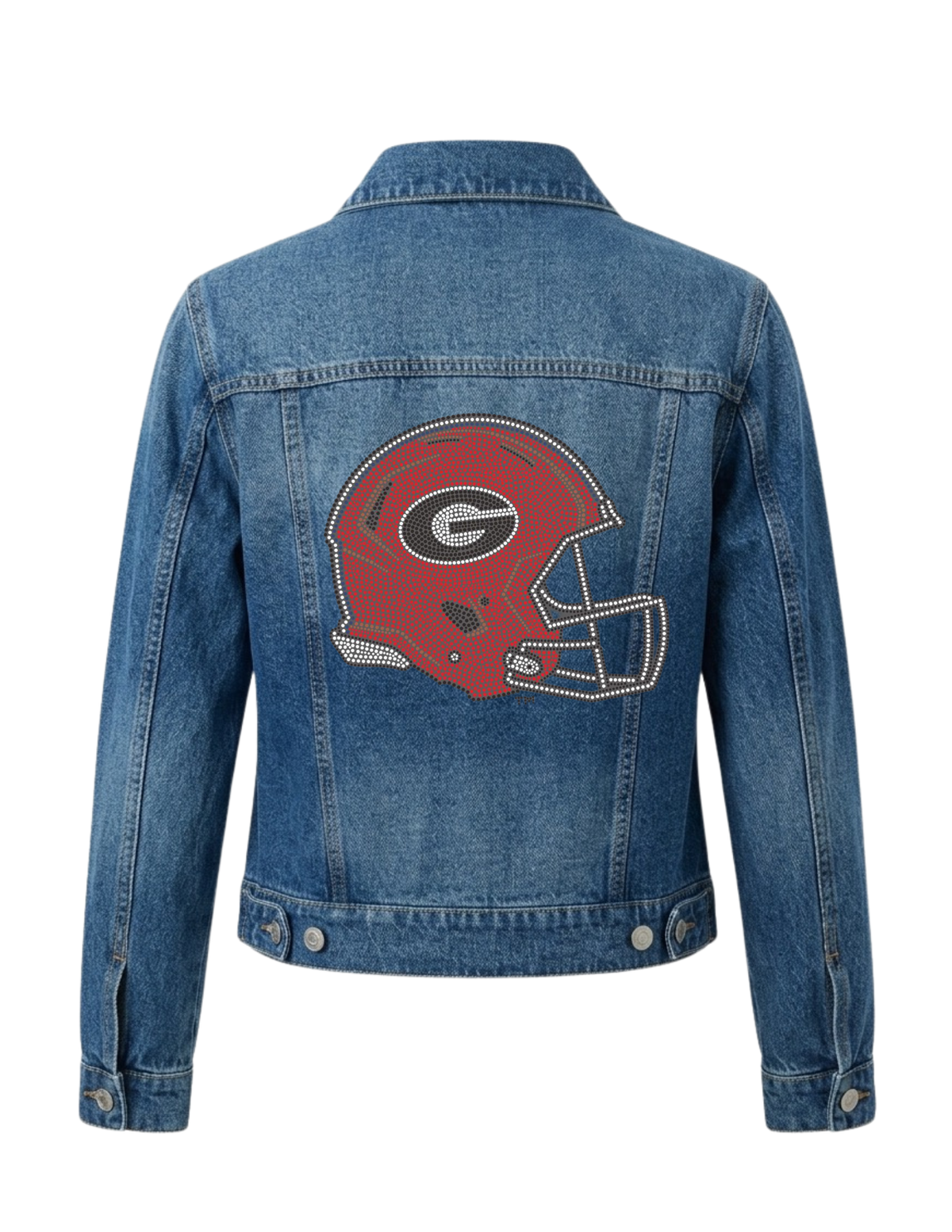 University of Georgia Helmet Blue Denim Jacket