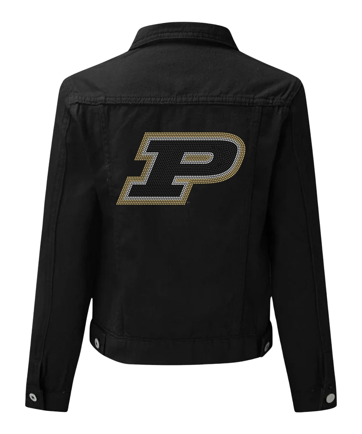 Purdue University Motion P Black Denim Jacket