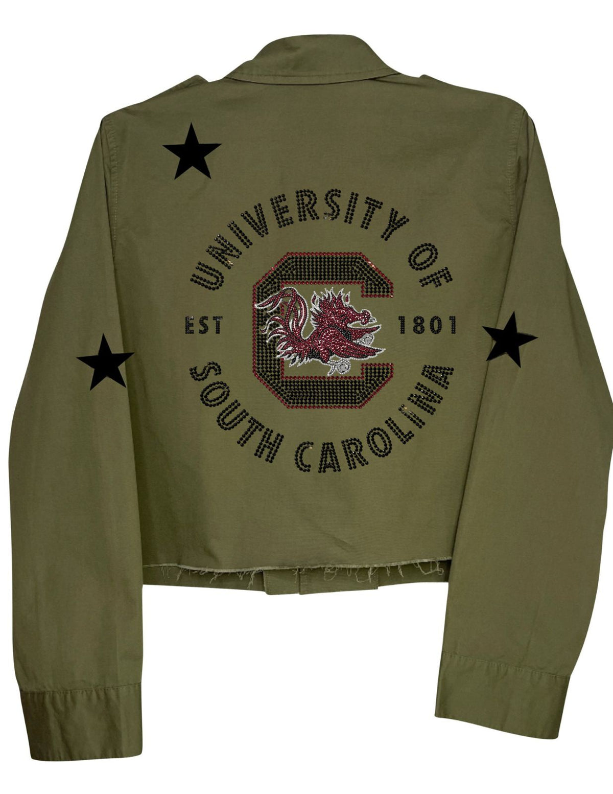 University of South Carolina EST 1801 Army Green Shacket