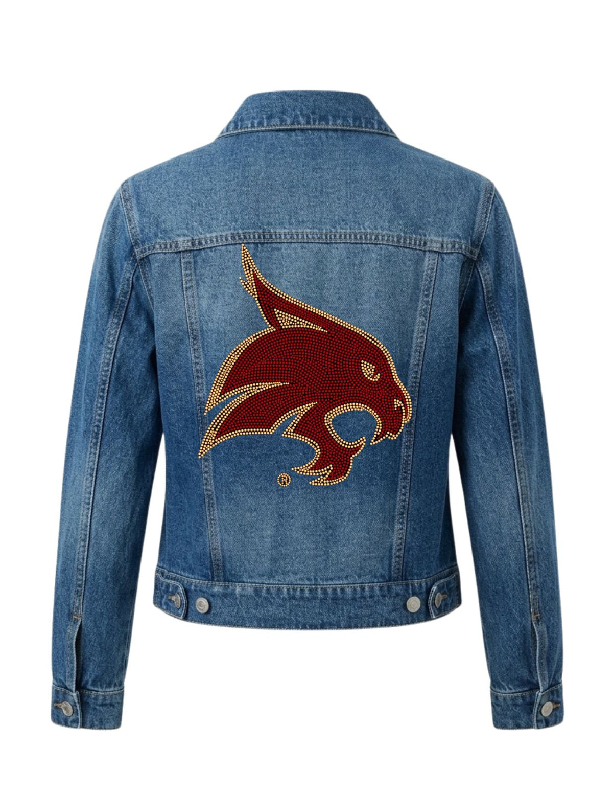 Texas State Bobcat Blue Denim Jacket