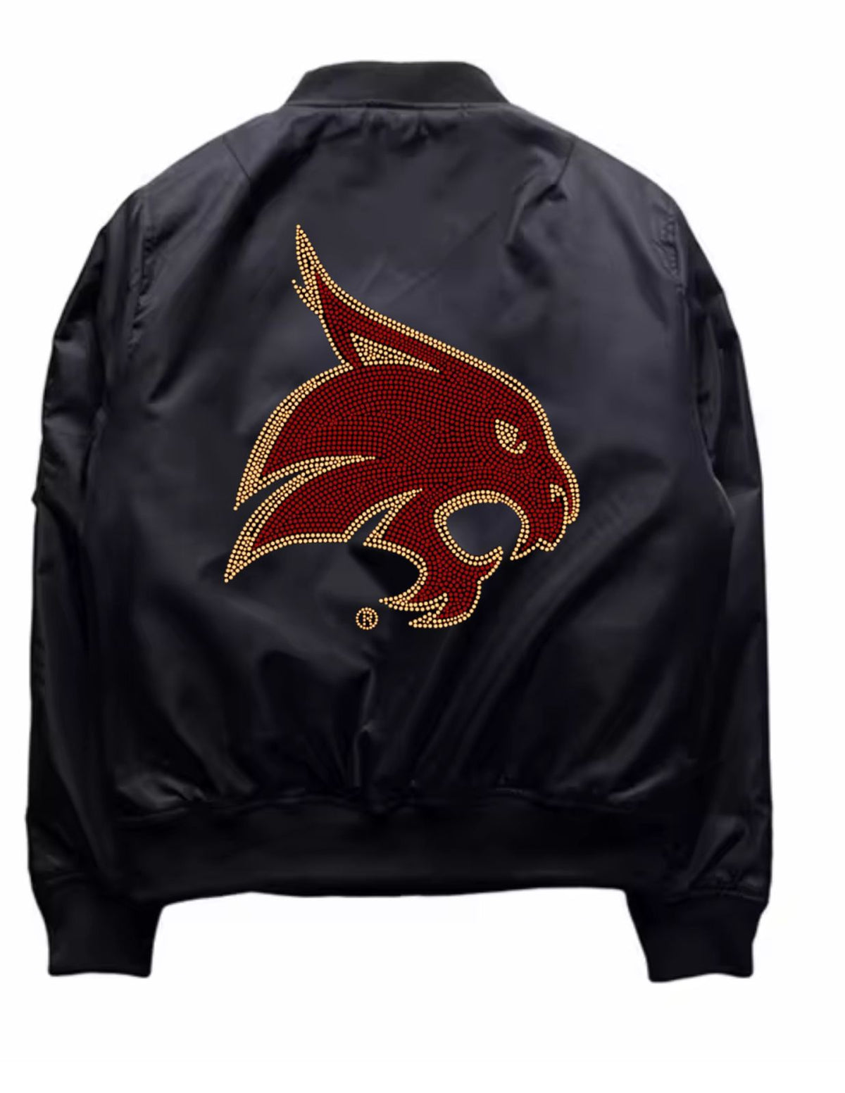 Texas State Bobcat Black Bomber Jacket