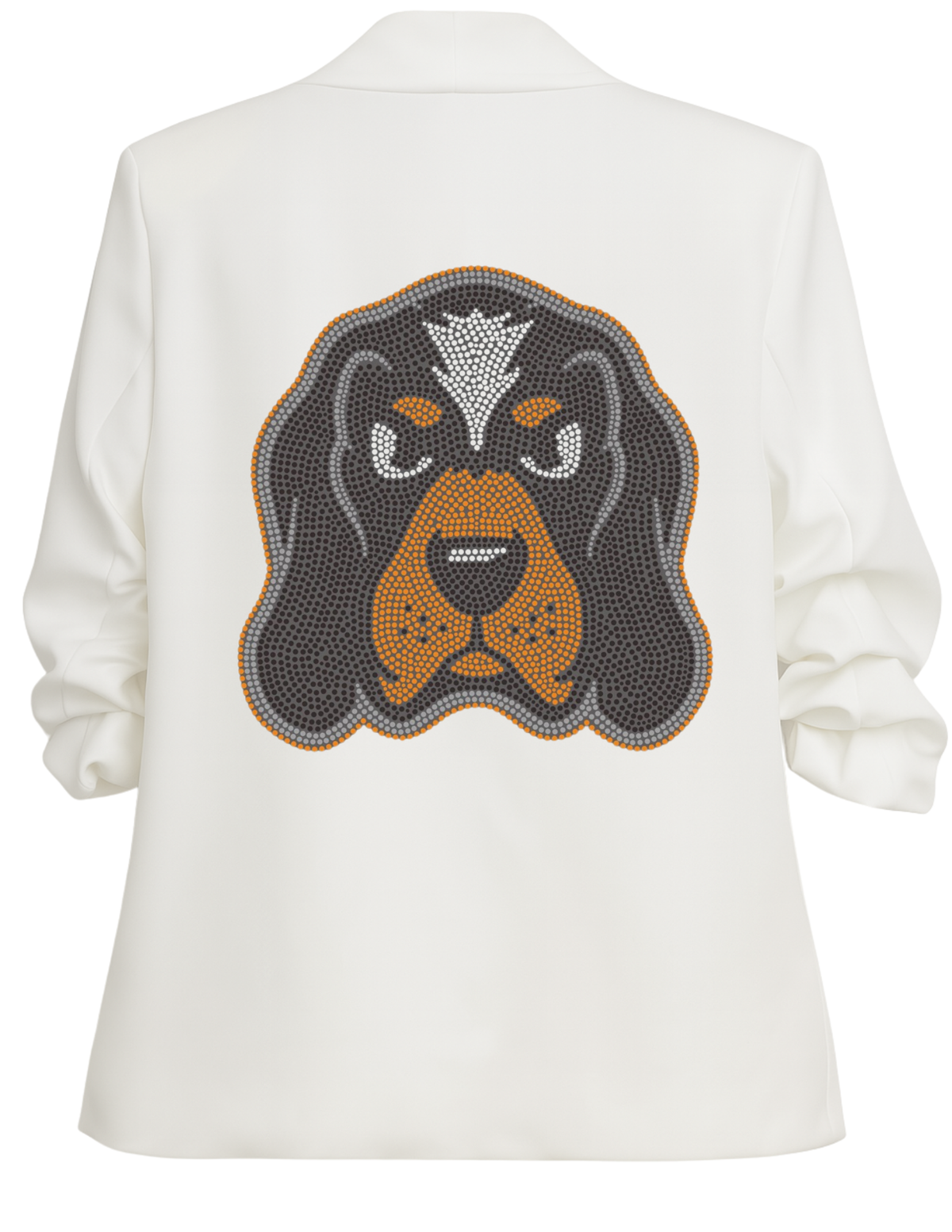 Tennessee Vols Smokey White Ruched Blazer