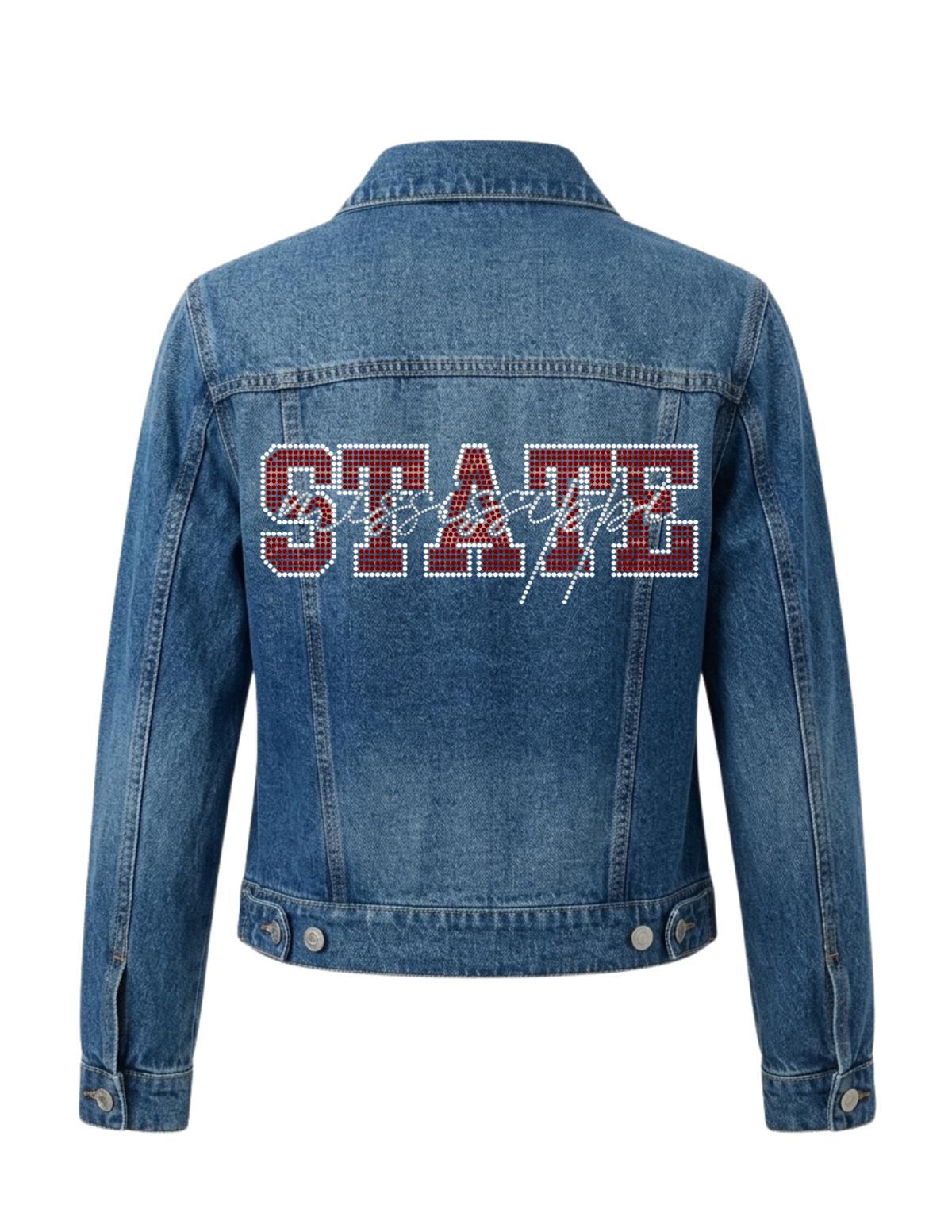 Mississippi State Script Blue Denim Jacket