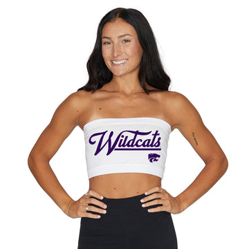 Kansas State White Bandeau Top