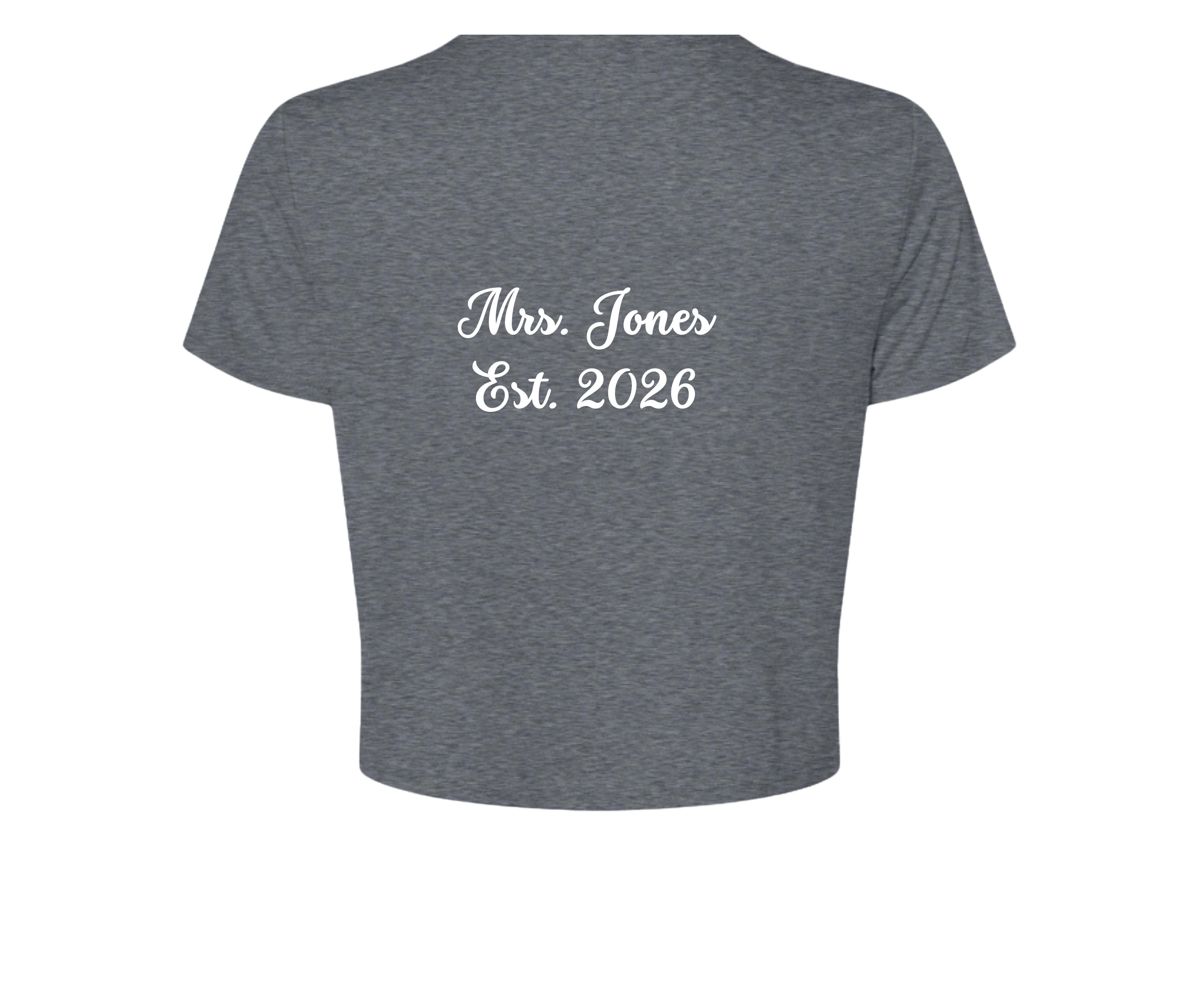 Customizable: Bride Interlocking Rings Cropped Tee