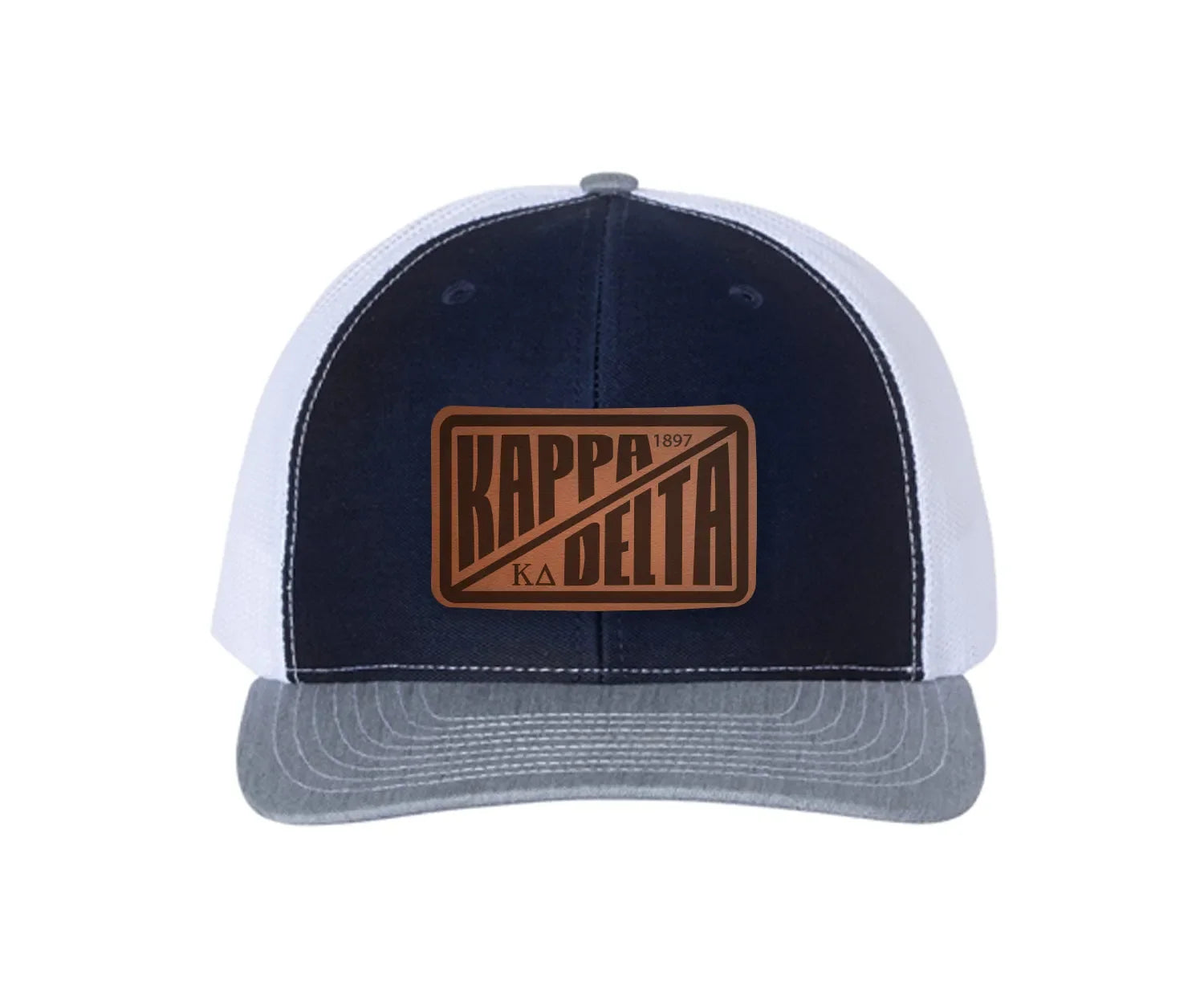 Kappa Delta Richardson 112 Leatherette Patch Trucker Hat - Divide