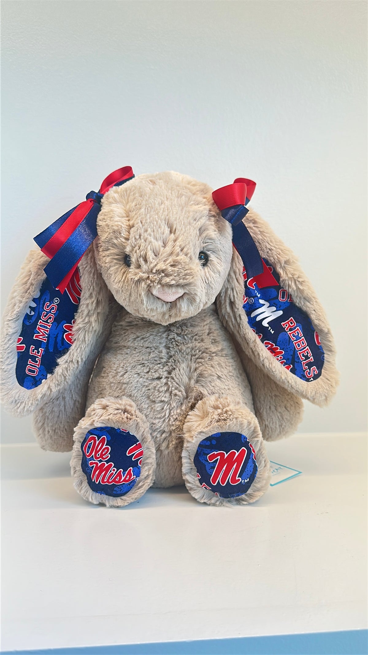 University of Mississippi (Ole Miss) Custom College Jellycat Bashful Bunny