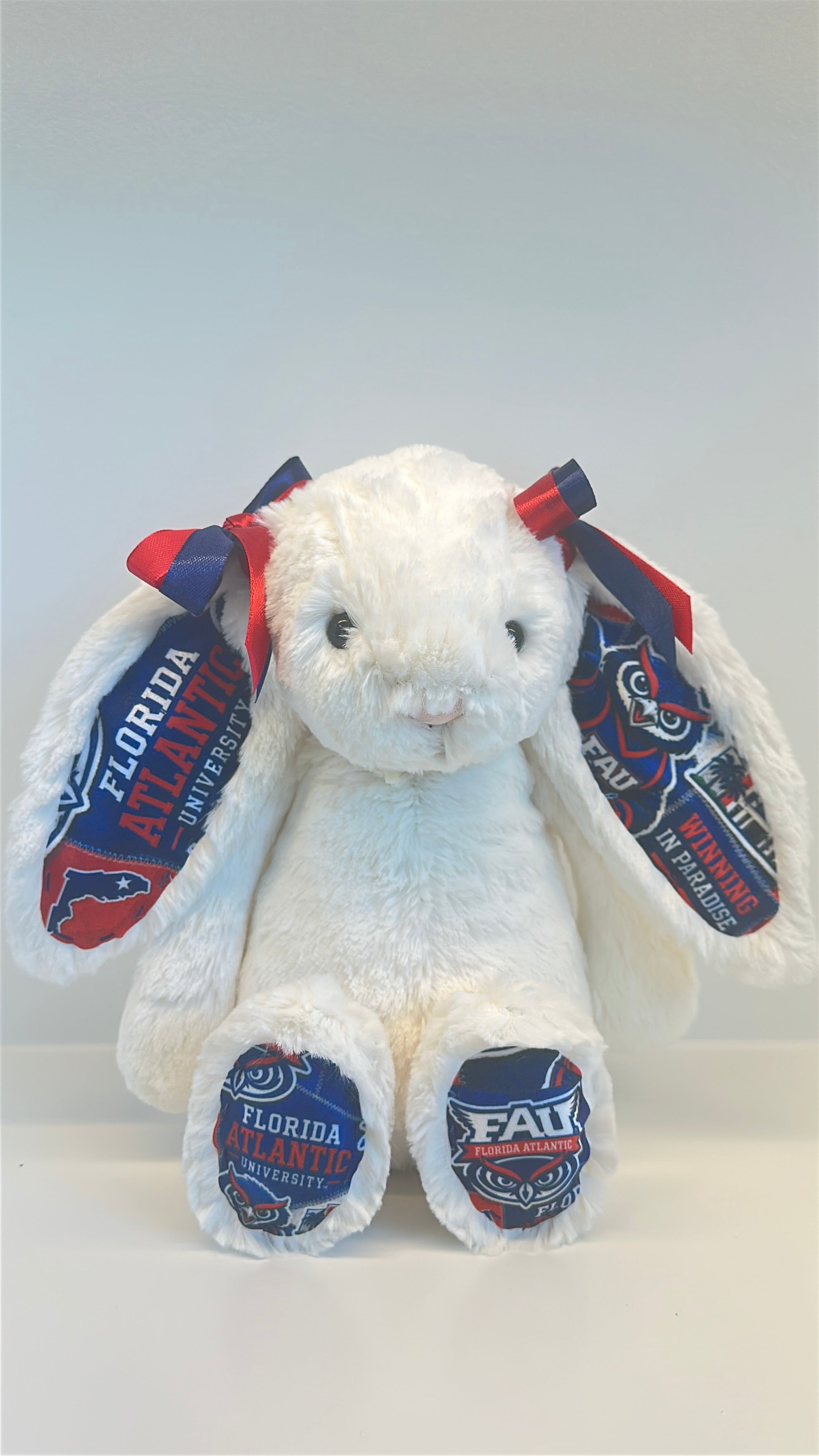 Florida Atlantic University (FAU) Custom College Jellycat Bashful Bunny