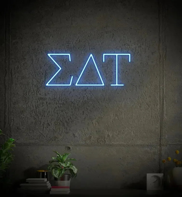 Sigma Delta Tau Greek Letters LED Neon Sign w/ Dimmer