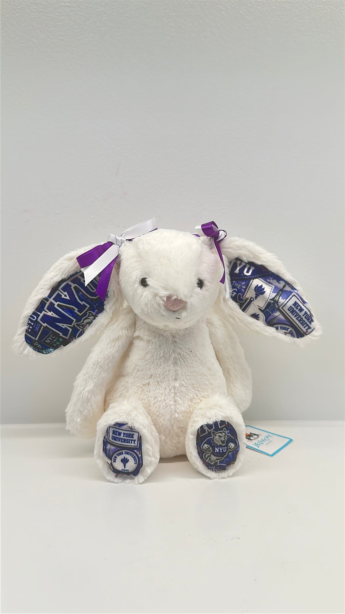 New York University (NYU) Fully Custom College Jellycat Bunny