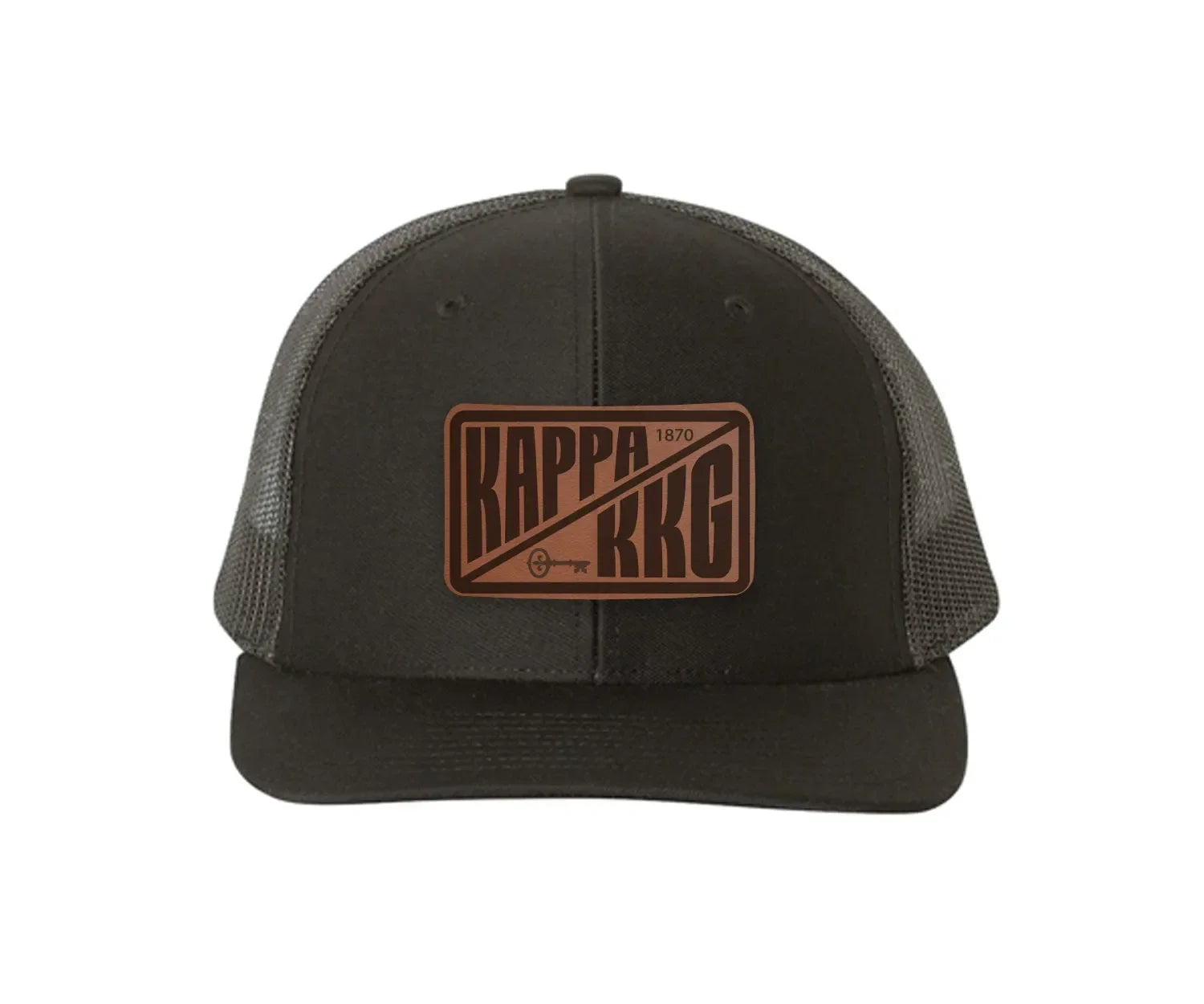 Kappa Kappa Gamma Richardson 112 Leatherette Patch Trucker Hat - Divide