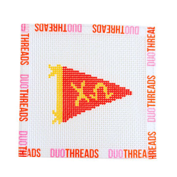 Chi Omega Sorority Pennant Needlepoint Canvas