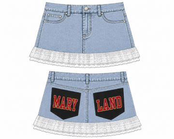 Maryland Vintage Denim Skirt (2 pocket)