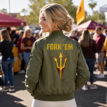 Arizona State Sun Devils Fork 'Em Army Green Bomber