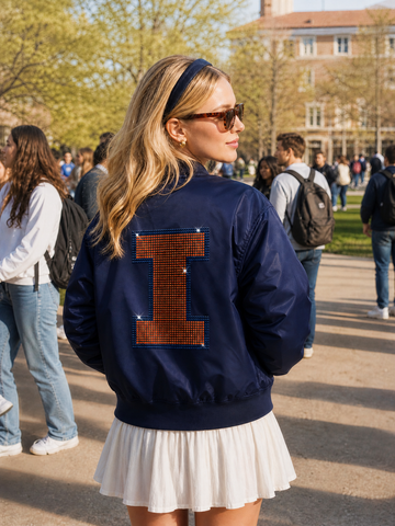 University of Illinois Orange Block I Navy Bomber