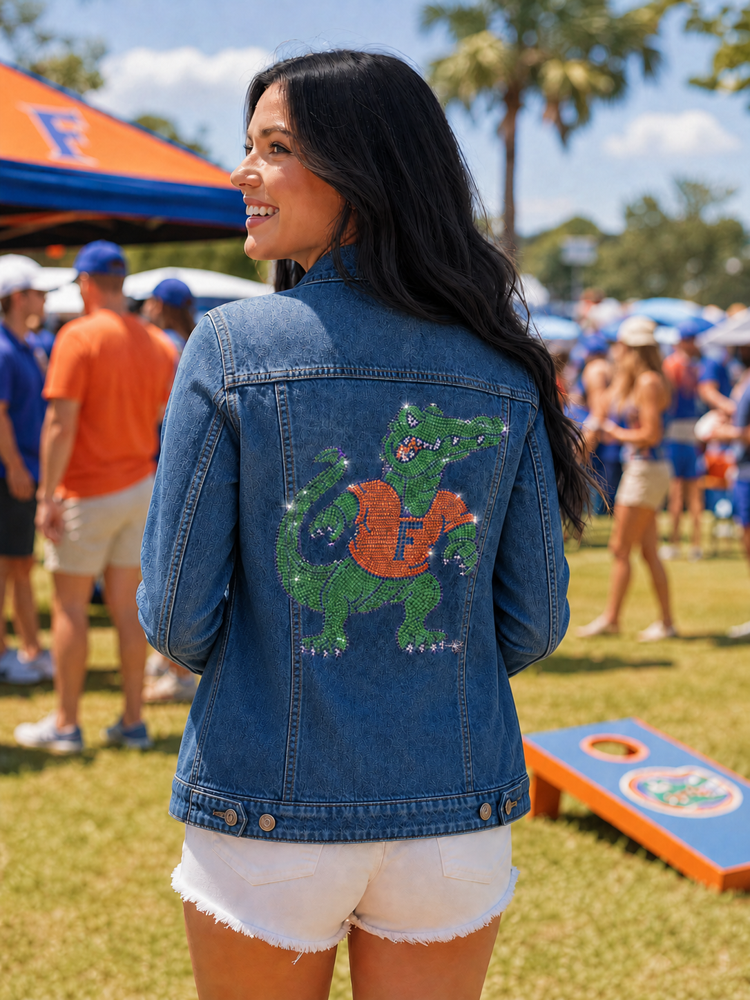 University of Florida Full Gator Blue Denim Jacket