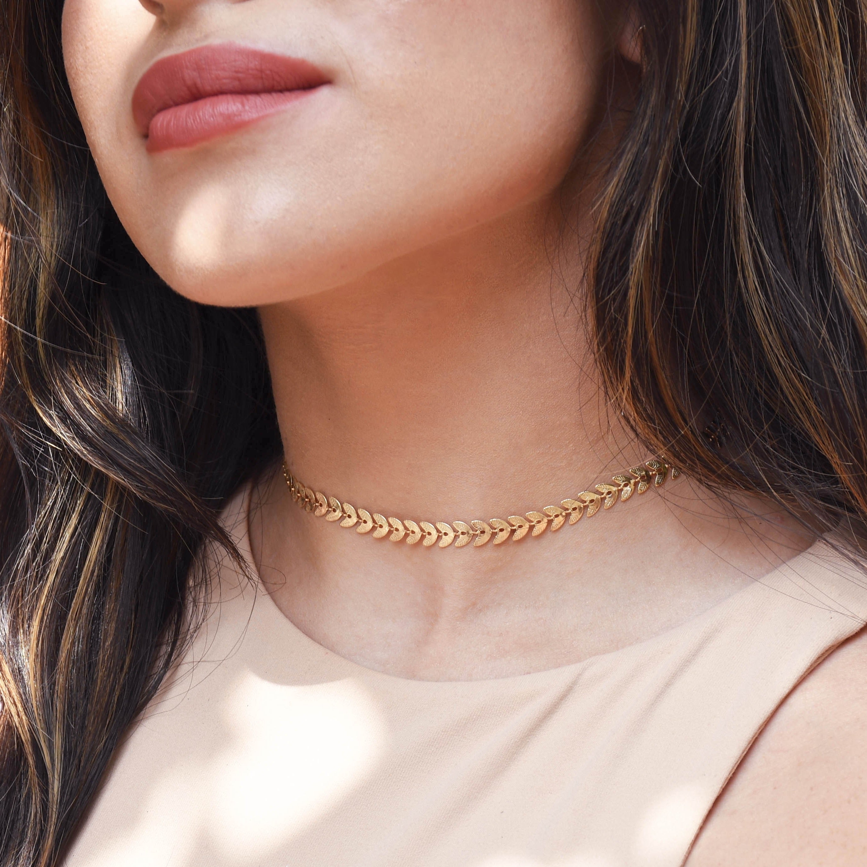 Views & Co. Leafly Wishbone Necklace Set