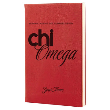 Chi Omega Personalized Leatherette Notebook Journal