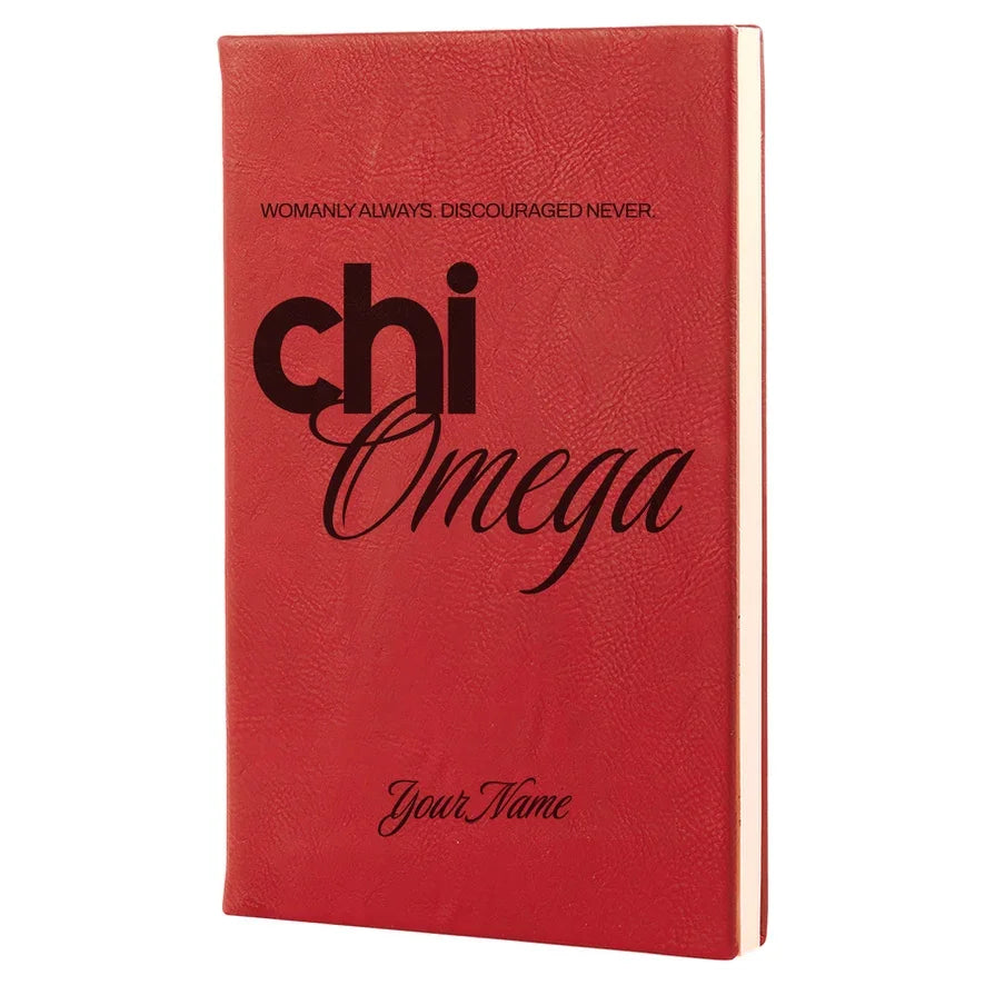 Chi Omega Personalized Leatherette Notebook Journal
