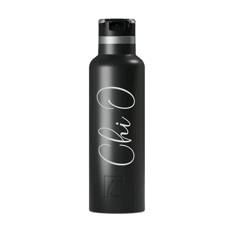 Chi Omega RTIC 20 oz Ceramic Lined Water Bottle Tumbler - Script