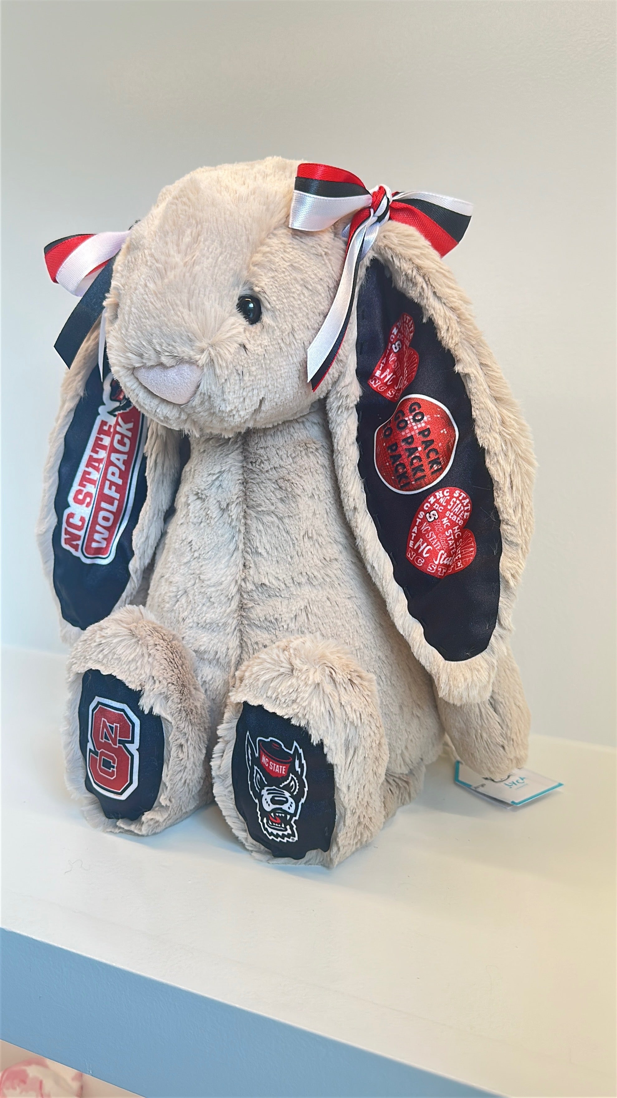 North Carolina State (NC State) Custom College Jellycat Bashful Bunny