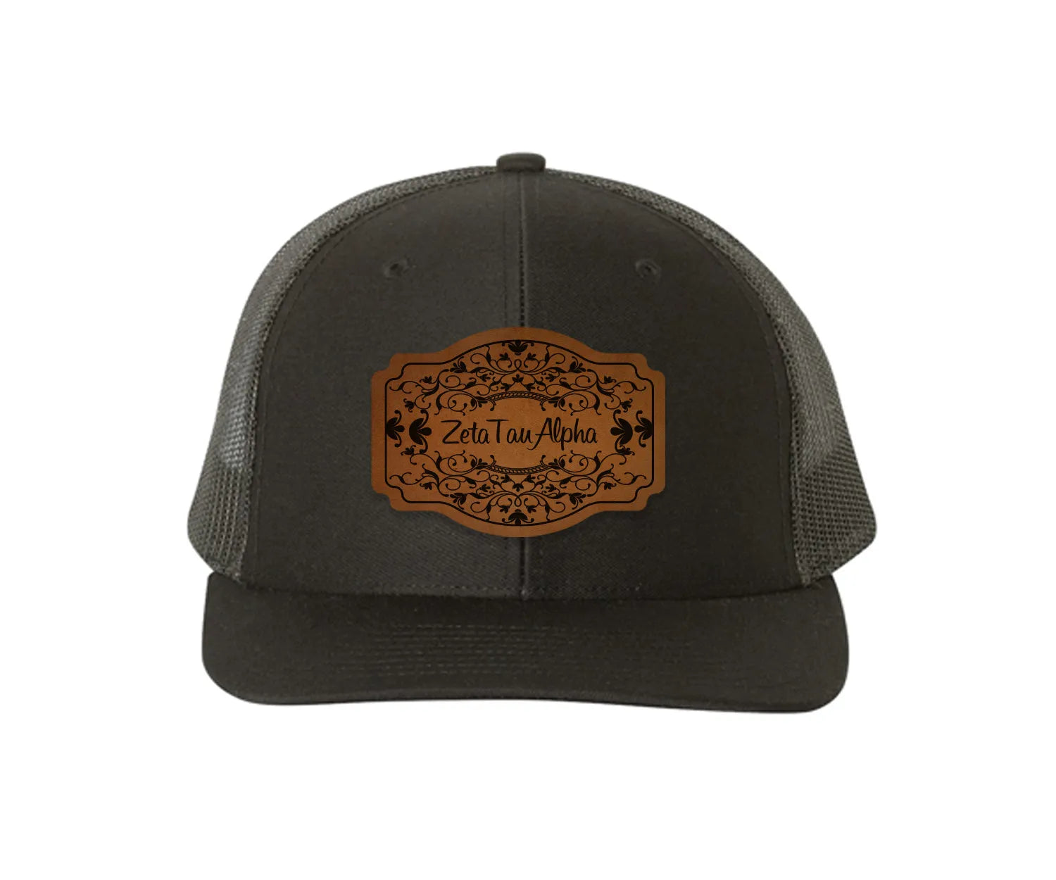 Zeta Tau Alpha Richardson 112 Leatherette Patch Trucker Hat - Scroll