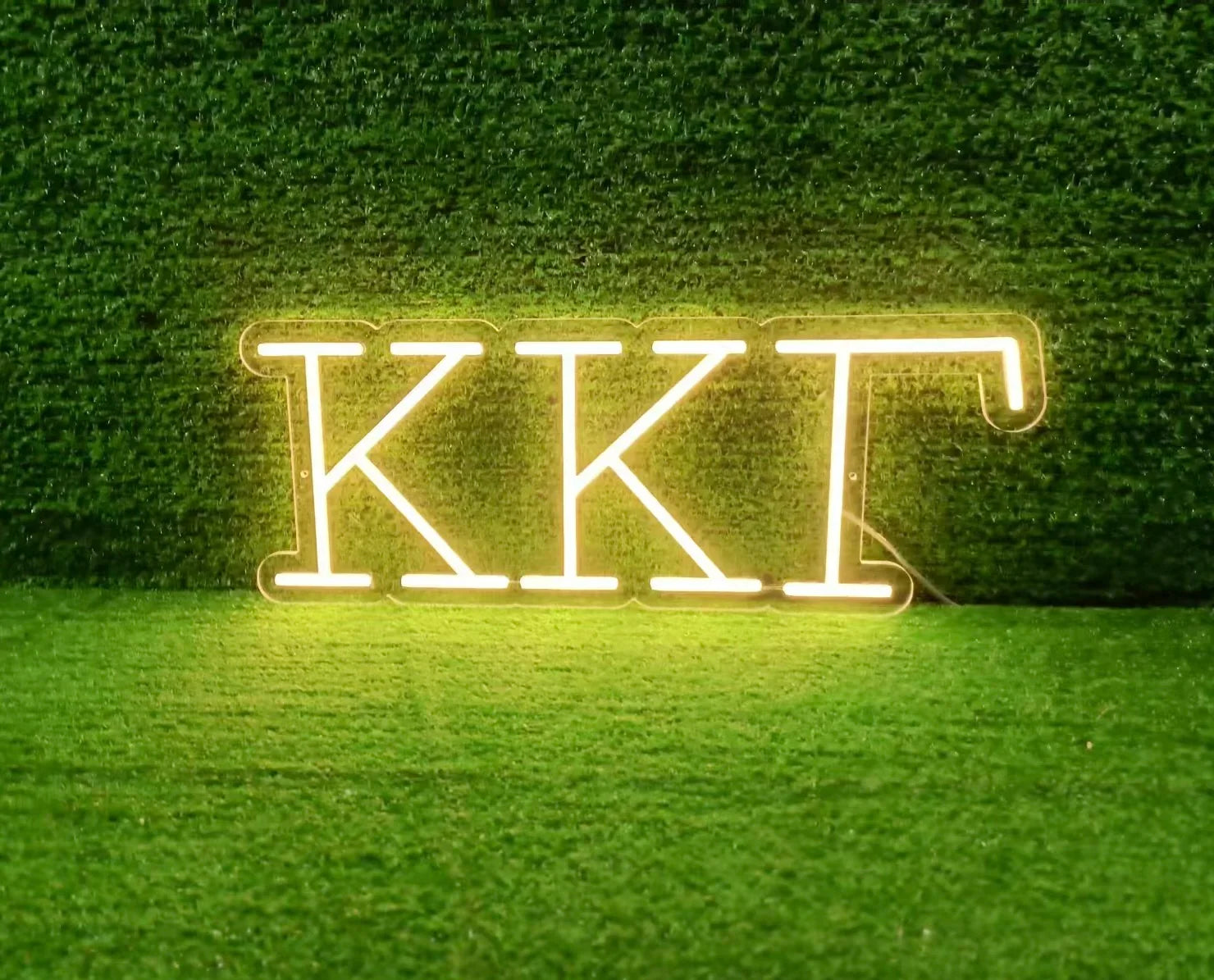 Kappa Kappa Gamma Greek Letters LED Neon Sign w/ Dimmer