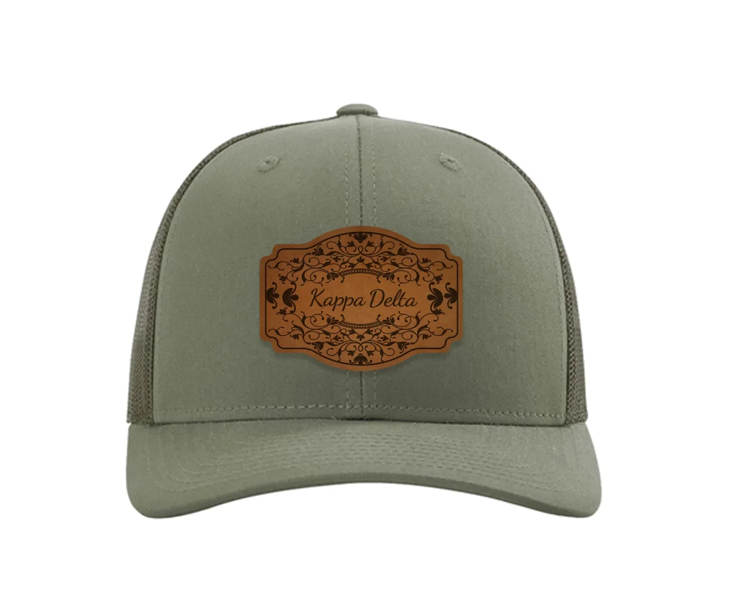 Kappa Delta Richardson 112 Leatherette Patch Trucker Hat - Scroll