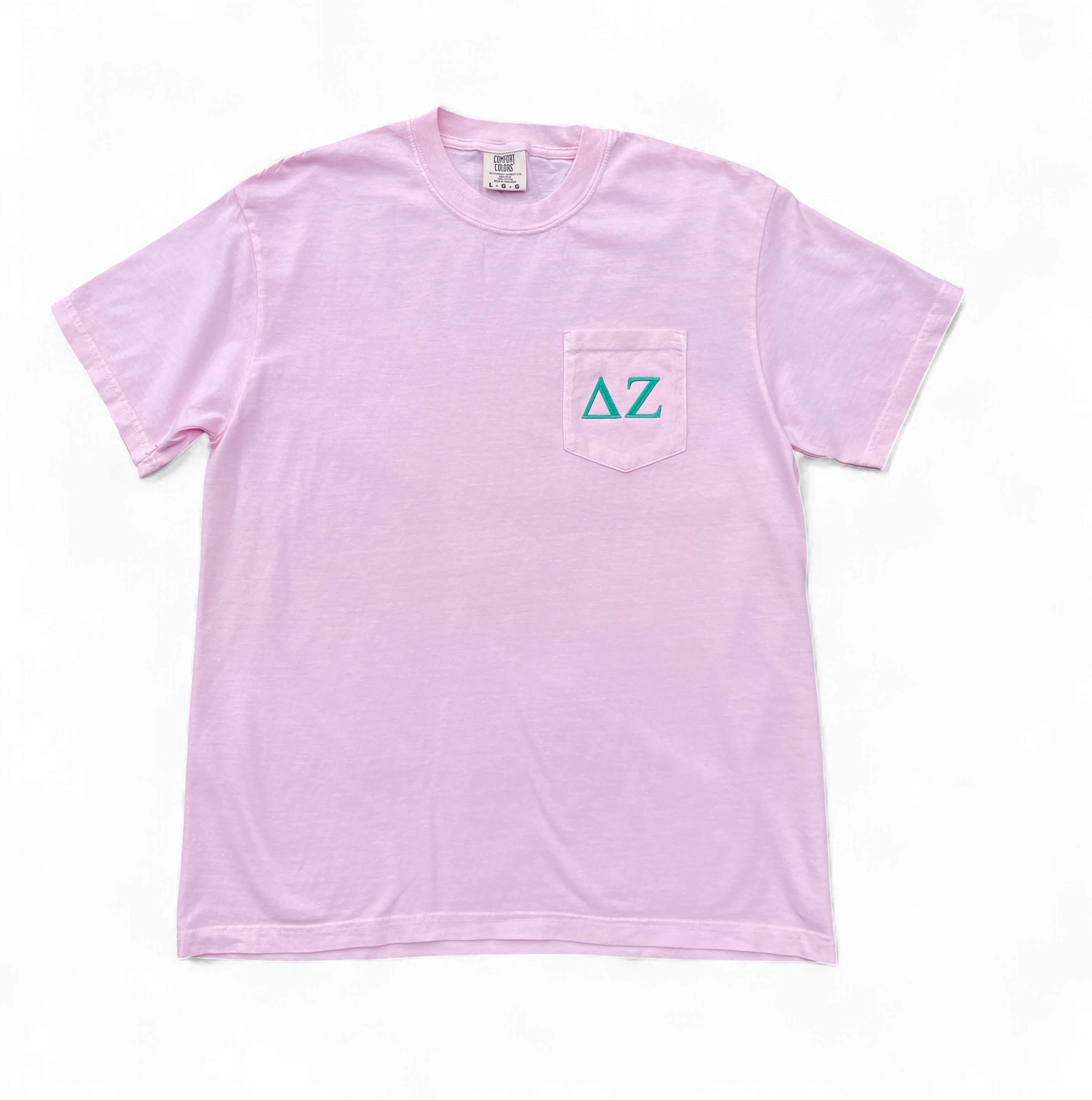 Delta Zeta Pink Pocket Tee