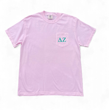 Delta Zeta Pink Pocket Tee