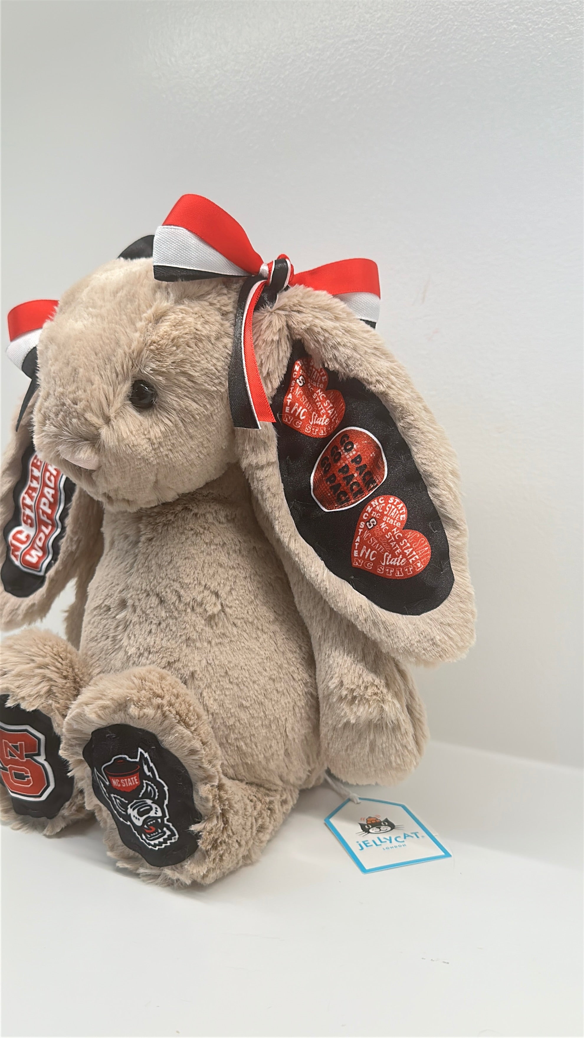 North Carolina State (NC State) Custom College Jellycat Bashful Bunny