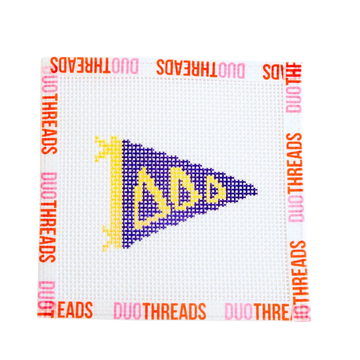Delta Delta Delta Sorority Pennant Needlepoint Canvas