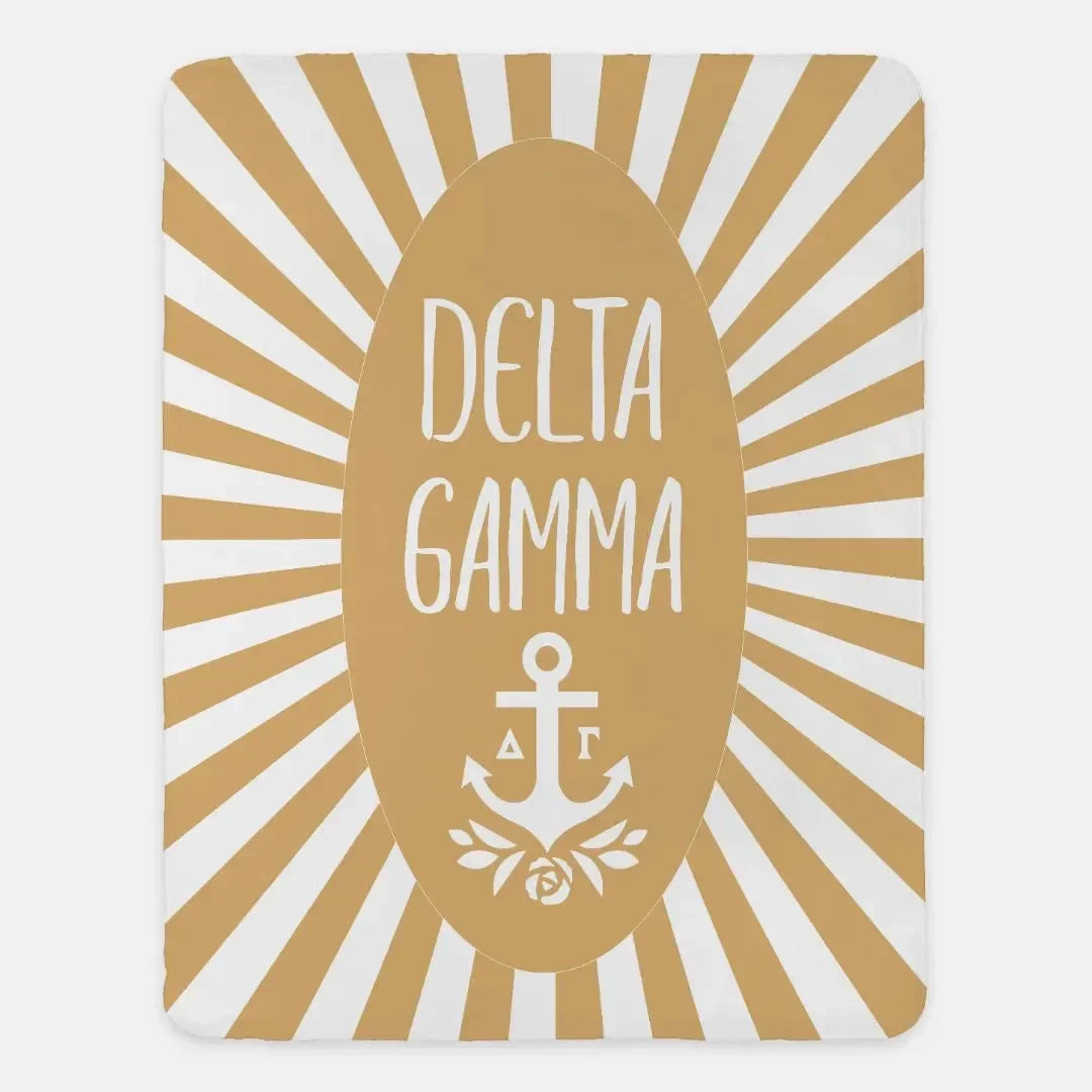 Delta Gamma XL 60x80 Starburst Sherpa Blanket