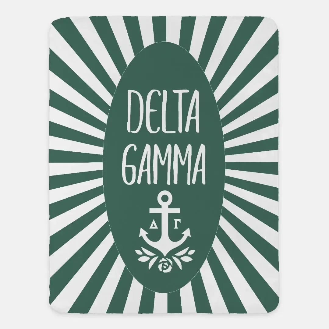 Delta Gamma XL 60x80 Starburst Sherpa Blanket
