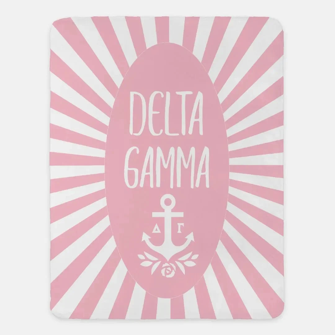 Delta Gamma XL 60x80 Starburst Sherpa Blanket
